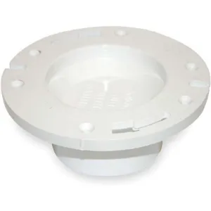 MUELLER INDUSTRIES 1CNW7 Closet Flange 4 x 3 Inch With Knockout Pvc White | AA9EAW