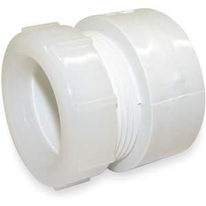 MUELLER INDUSTRIES 1CNX9 Trap Adapter With Nut 1 1/2 Inch Pvc White | AA9EBG
