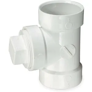 MUELLER INDUSTRIES 1WKL8 Clean Out Tee With Plug 4 Inch Hub x Hub x Fnpt | AB4AKZ