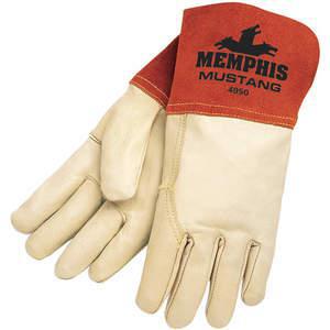 MCR SAFETY 4950L Glove Mig/tig Cowhide Cream L Pr | AC6UNM 36J029
