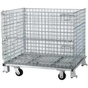 NASHVILLE WIRE C324028S4C Collapsible Container 32 Inch Length Silver | AE3QQF 5EU67