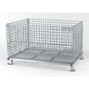 NASHVILLE WIRE C404824S4 Collapsible Container 48 Inch Width Silver | AE3QQB 5EU63