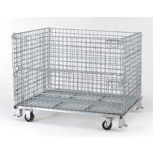 NASHVILLE WIRE C404830S4C Collapsible Container 48 Inch Width Silver | AE3QQG 5EU68