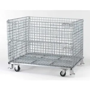 NASHVILLE WIRE C404830S4C Collapsible Container 48 Inch Width Silver | AE3QQG 5EU68