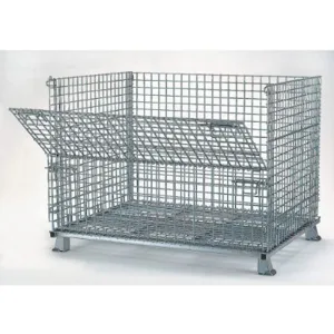 NASHVILLE WIRE C404836S4 Collapsible Container 48 Inch Width Silver | AE3QQC 5EU64