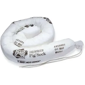 NEW PIG 104PS Absorbent Sock White 10 Gallon PK10 | AH2XZY 30RC52