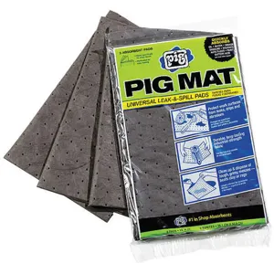 NEW PIG 25306 Absorbent Mat Pad 0.53 Gallon Pk3 | AF9QHZ 30PV74