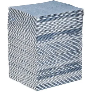 NEW PIG BLU101 Pig Blue Absorbent Mat Pad 34 Gallon Pk100 | AF9QRB 30PY99