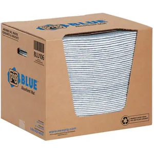 NEW PIG BLU106 Pig Blue Absorbent Mat Pad 17 Gallon Pk50 | AF9QRE 30PZ03