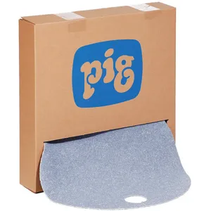 NEW PIG BLU255 Pig Blue Abs Barrel Top Mat 12 Gallon Pk25 | AF9QXT 30RA85