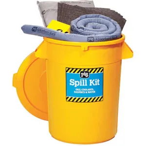 NEW PIG KIT2400 Hi-Vis Spill Kit Drum 21 Gallon | AH2YBK 30RD42