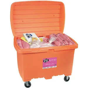 NEW PIG KIT379-OR Hi-Vis Spill Kit Drum 74 Gallon | AH2YFJ 30RE92