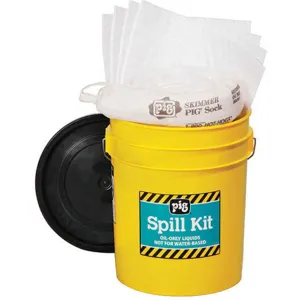 NEW PIG KIT4200 Hi-Vis Spill Kit Drum 4.3 Gallon | AH2YDC 30RE07