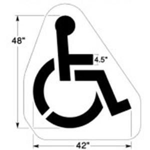 NEWSTRIPE 10000204 Großes Handicap-Symbol, 48 Zoll H x 42 Zoll B | AG8HCE