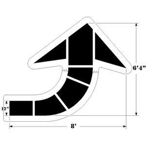 NEWSTRIPE 10000207 Traffic / Road Marking Stencil, Large Federal Curved Arrow - 2 Pack | AG8HCH