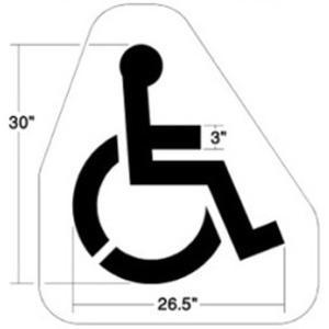 NEWSTRIPE 10000571 Kleines Handicap-Symbol, 48 Zoll H x 42 Zoll B | AG8HCW