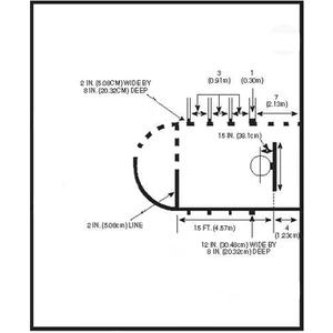 NEWSTRIPE 10003145 NCAA-Basketballplatz-Schablone, 1/8 Zoll Dicke – 4er-Pack | AG8HBV