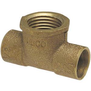 NIBCO 712R-LF 1/2X1/2X3/8 Reducing Tee Low-lead Cast Bronze | AD3MNU 40F236