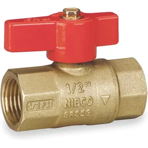 NIBCO GB1A Brass Gas Ball Valve Inline FNPT 3/4 In | AE3MBU 5E435