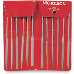 NICHOLSON 37398 Needle File Set 5 1/2 Inch #2 12 Pc | AE7QYK 6A632
