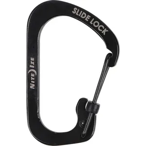 NITE IZE CSL2-01-R6 Locking Carabiner Clip Black 1-3/32 In | AG4LHG 34GN71