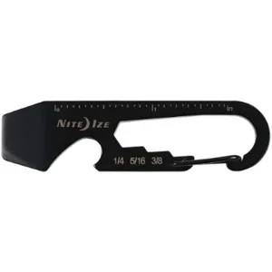 NITE IZE KMT-01-R3 Carabiner Clip Matte 11/16 in Black | AG4LHB 34GN66