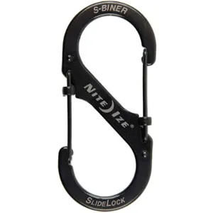 NITE IZE LSB4-01-R3 Locking Carabiner 3-3/5 In Steel Black | AF7ZDN 23PF85