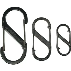 NITE IZE SB234-03-01 Carabiner Clip 3-1/2 Inch Steel Black | AF7ZDK 23PF82