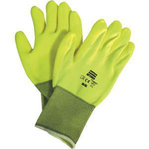 NORTH BY HONEYWELL NF11HVY/7S Coated Gloves S Hi Visibility Yellow Pr | AC3VNJ 2WTP7