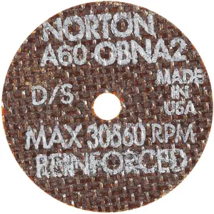 NORTON ABRASIVES 66243428041 Cut-Off Wheel T1 2 Inch x 1/16 Inch x 1/8 Inch | AH4BLZ 34CD69