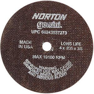 NORTON ABRASIVES 66243537273 Trennscheibe Gemini LongLife 4 x.035 x3/8 | AH2DYX 25TZ27