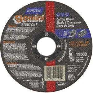 NORTON ABRASIVES 66252823599 CutOff Wheel Gemini 4-1/2 x3/32 x7/8 | AH2DZB 25TZ31