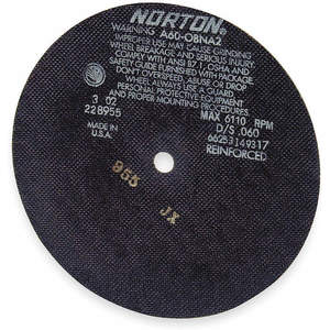 NORTON ABRASIVES 66243529606 Abrasive Cut Wheel 4 Inch Diameter 0.035 Inch T 1/4 Inch Arbor Hole | AF2ADW 6PG88