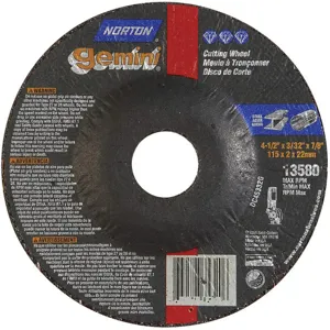 NORTON ABRASIVES 66252841940 Depressed Center Wheel T27 4-1/2 x 3/32 x 7/8 | AF8FPT 25TZ56