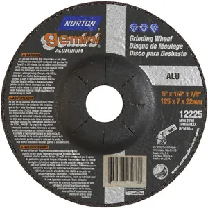 NORTON ABRASIVES 66252842039 Depressed Center Wheel T27 5x1/4x7/8 | AH2DZN 25TZ68