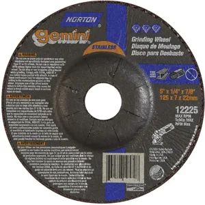 NORTON ABRASIVES 66252842040 Depressed Center Wheel T27 5 x 1/4 x 7/8 | AF8FQF 25TZ69