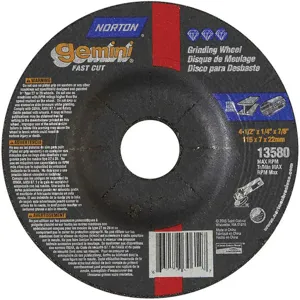 NORTON ABRASIVES 66252843584 Depressed Center Wheel T27 4-1/2 x 1/4 x 7/8 | AF8FQJ 25TZ79