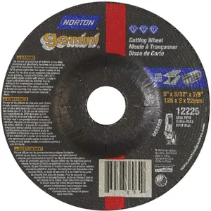 NORTON ABRASIVES 66252843587 Depressed Center Wheel T27 5 x 3/32 x 7/8 | AF8FQM 25TZ82