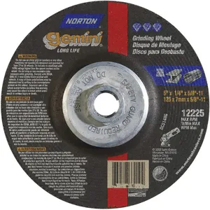 NORTON ABRASIVES 66252843597 Depressed Center Wheel T27 5 x 1/4 x 5/8-11 | AF8FQQ 25TZ86