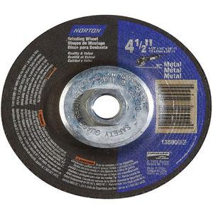 NORTON ABRASIVES 66252843605 Depressed Center Wheel T27 4-1/2 x 1/4 x 5/8-11 | AF8FPB 25TY59