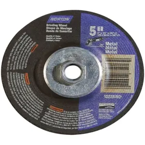 NORTON ABRASIVES 66252843613 Depressed Center Wheel T27 5 x 1/4 x 5/8-11 | AB8JWW 25TY65