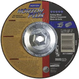 NORTON ABRASIVES 66252912625 Depressed Center Wheel 8600 Rpm | AF8FQU 25TZ90