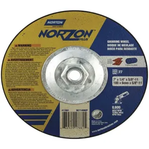 NORTON ABRASIVES 66252917881 Depressed Center Wheel T27 7 x 1/4 x 5/8-11 Ca/za | AD7BDN 4DB57