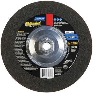 NORTON ABRASIVES 66252939024 Depressed Center Wheel T27 7 x 1/8 x 5/8-11 | AF8FQX 25TZ93