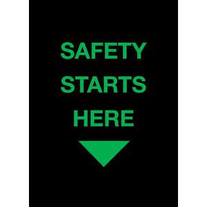 NOTRAX 194SSH46GB Sicherheits-Logo-Eingangsmatte, Schwarz, 4 x 6 Fuß | AE4PXG 5MDG3