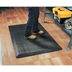 NOTRAX 474S0035BL-RS Anti-fatigue Mat 3 x 5 Feet Black Rubber | AE4PYT 5MDL7