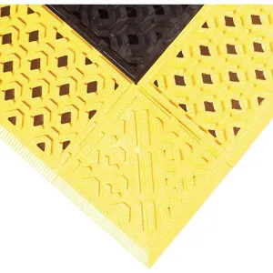 NOTRAX 520S3048BY Anti-fatigue Drainage Mat Black/yellow 4 Feet | AF2YDZ 6Z508