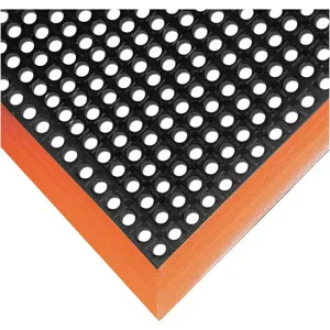 NOTRAX 549S3840OB Anti-fatigue Drainage Mat Black/orange | AE2MQC 4YJ16