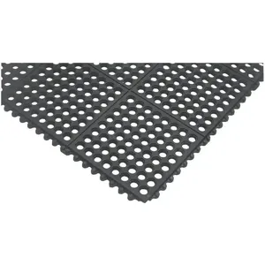 NOTRAX 550S0035BL Modular Drainage Mat Black 3 x 5 feet | AD2AHP 3LY64