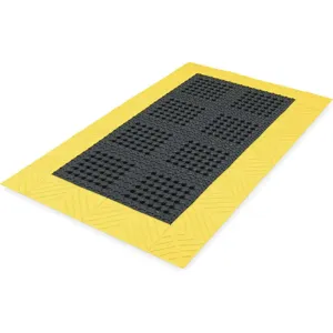 NOTRAX 620S0310BY Anti-fatigue Drainage Runner Black/yellow 3 x 10 | AB3HRN 1THG4